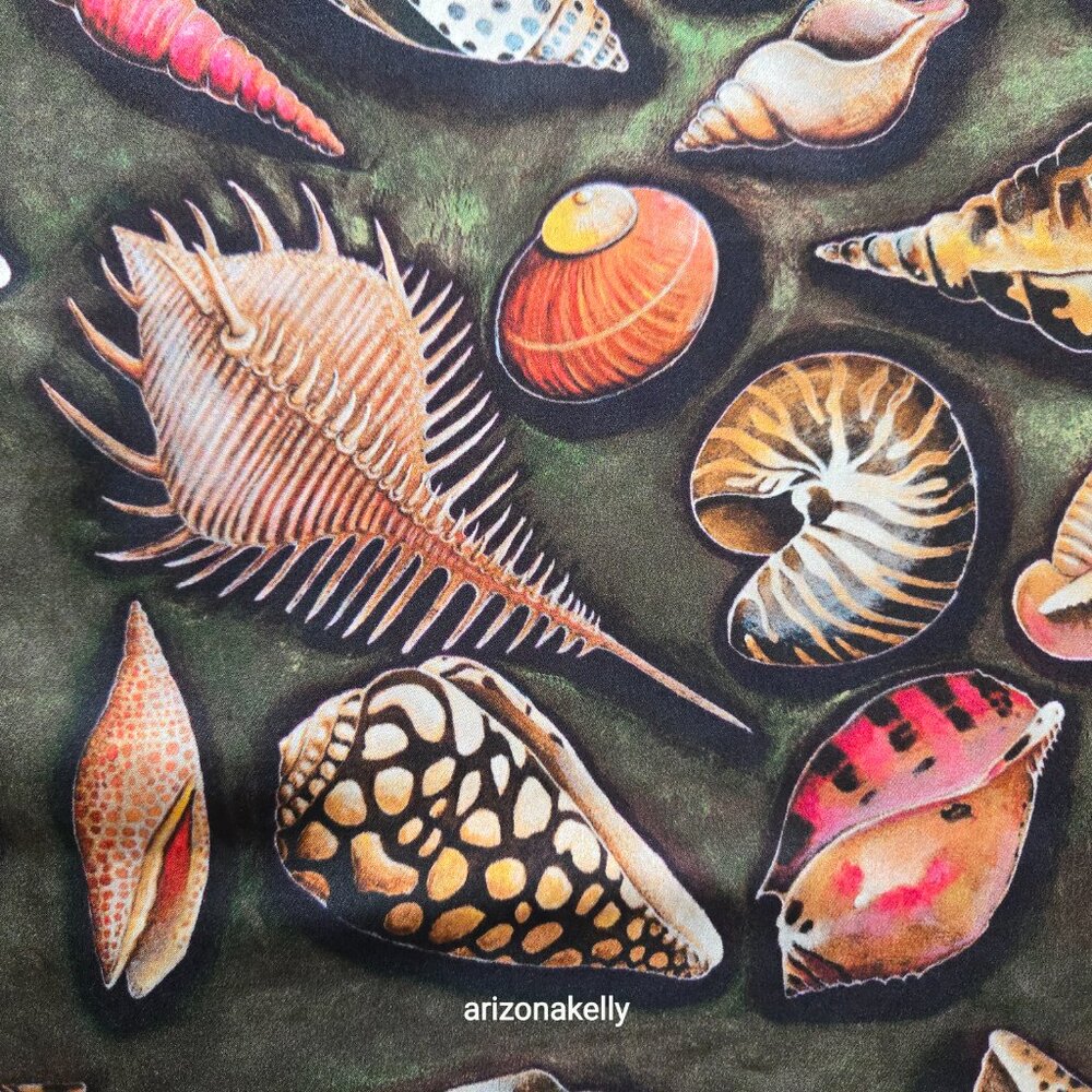 {{{RARE}}} Sergio Bustamante Silk Seashell Scarf - Picture 2 of 14